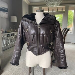 Andrew Marc Women's Brown Leather Jacket